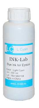Чернила водорастворимые Ink-Lab для принтеров Epson Light Cyan (светло-голубые) 500 mл